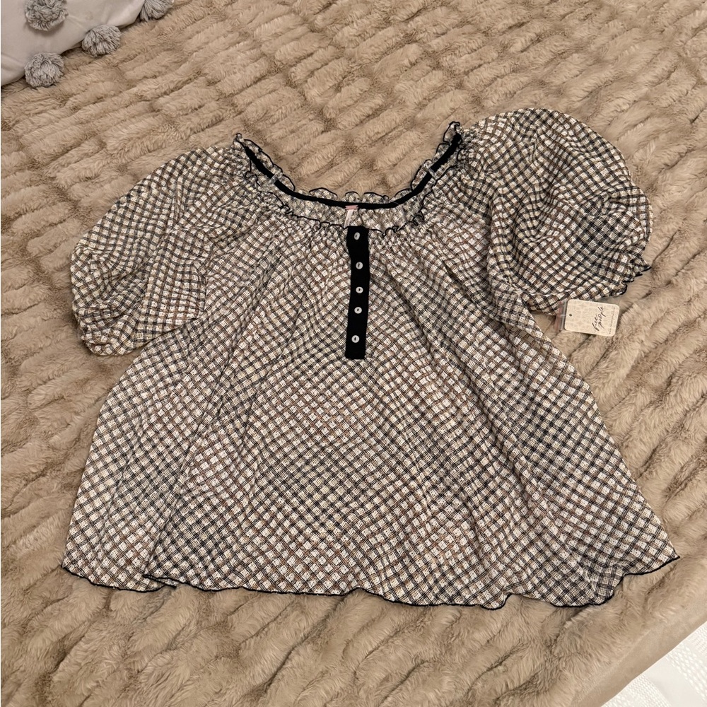 NWT free people sheer babydoll top